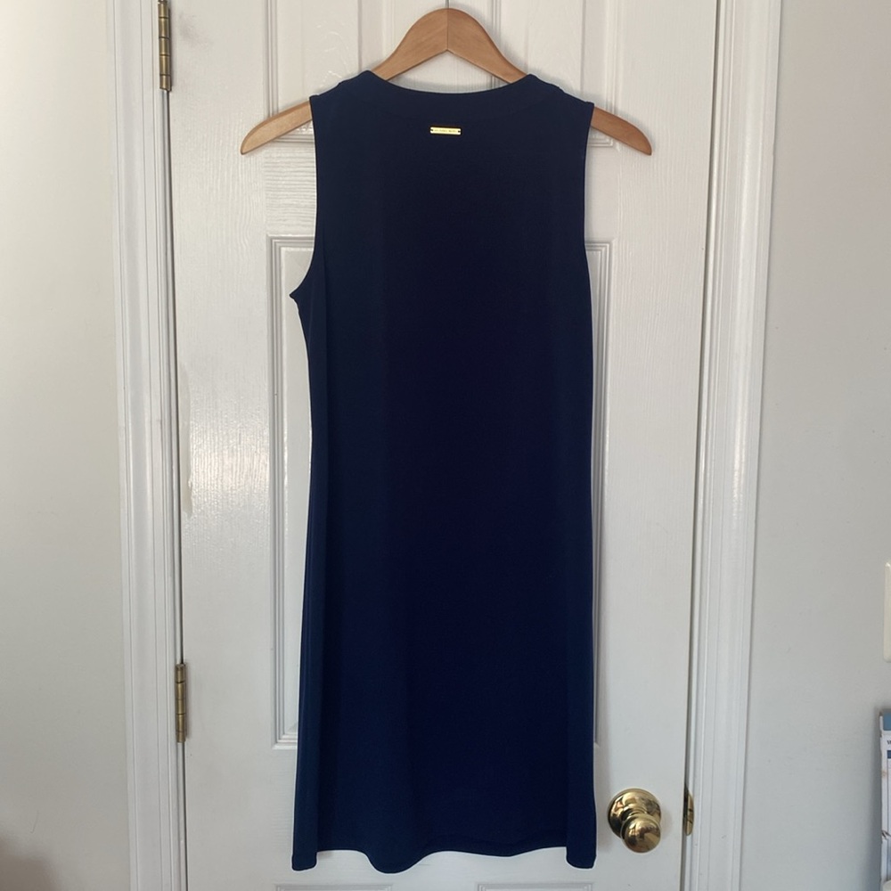 Michael Kors Navy Dress with Gold Details - Picture 2 of 5